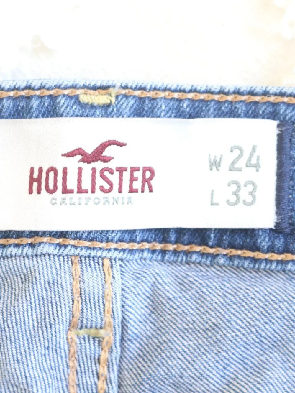 Hollister | Distressed Denim Bermuda Cutoff Long Jean Shorts Jorts Size 0R 24x33